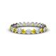 1 - Valerie 3.00 mm Yellow Sapphire and Diamond Eternity Band 