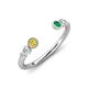 4 - Makena Yellow Sapphire and Emerald Open Wedding Band 