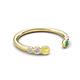 5 - Makena Yellow Sapphire and Emerald Open Wedding Band 