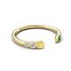 5 - Makena Yellow Sapphire and Green Garnet Open Wedding Band 