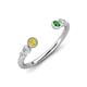 4 - Makena Yellow Sapphire and Green Garnet Open Wedding Band 