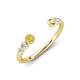 4 - Makena Yellow Sapphire and Peridot Open Wedding Band 