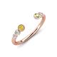 4 - Makena Yellow Sapphire and Peridot Open Wedding Band 