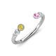 4 - Makena Yellow Sapphire and Pink Sapphire Open Wedding Band 