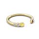 5 - Makena Yellow Sapphire and Pink Tourmaline Open Wedding Band 