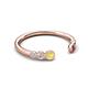5 - Makena Yellow Sapphire and Pink Tourmaline Open Wedding Band 