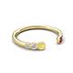 5 - Makena Yellow Sapphire and Rhodolite Garnet Open Wedding Band 
