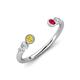 4 - Makena Yellow Sapphire and Ruby Open Wedding Band 