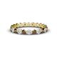 1 - Valerie 3.00 mm Smoky Quartz and Diamond Eternity Band 