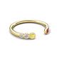5 - Makena Yellow Sapphire and Ruby Open Wedding Band 