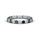 1 - Valerie 3.00 mm London Blue Topaz and Diamond Eternity Band 