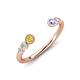 4 - Makena Yellow Sapphire and Tanzanite Open Wedding Band 