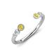 4 - Makena Yellow Sapphire and Yellow Diamond Open Wedding Band 