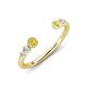 4 - Makena Yellow Sapphire and Yellow Diamond Open Wedding Band 