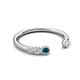 5 - Makena Blue Diamond and Lab Grown Diamonds Open Wedding Band 