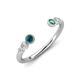 4 - Makena Blue Diamond and Created Alexandrite Open Wedding Band 