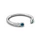 5 - Makena Blue Diamond and Created Alexandrite Open Wedding Band 