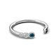 5 - Makena Blue Diamond and Black Diamond Open Wedding Band 