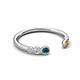 5 - Makena Blue Diamond and Citrine Open Wedding Band 