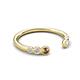 5 - Makena Smoky Quartz and Lab Grown Diamonds Open Wedding Band 