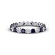 1 - Valerie 3.00 mm Blue Sapphire and Diamond Eternity Band 