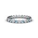 1 - Valerie 3.00 mm Aquamarine and Diamond Eternity Band 