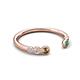 5 - Makena Smoky Quartz and Emerald Open Wedding Band 