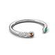 5 - Makena Smoky Quartz and Emerald Open Wedding Band 