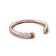 5 - Makena Smoky Quartz and Green Garnet Open Wedding Band 