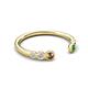 5 - Makena Smoky Quartz and Green Garnet Open Wedding Band 