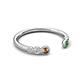 5 - Makena Smoky Quartz and Green Garnet Open Wedding Band 