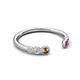 5 - Makena Smoky Quartz and Ruby Open Wedding Band 