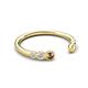 5 - Makena Smoky Quartz and Yellow Diamond Open Wedding Band 