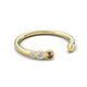 5 - Makena Smoky Quartz and Yellow Sapphire Open Wedding Band 
