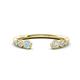 1 - Makena Aquamarine and Lab Grown Diamonds Open Wedding Band 