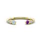 1 - Makena Aquamarine and Amethyst Open Wedding Band 