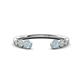 1 - Makena Aquamarine and Lab Grown Diamonds Open Wedding Band 