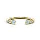 1 - Makena Aquamarine and Lab Grown Diamonds Open Wedding Band 