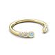 5 - Makena Aquamarine and Lab Grown Diamonds Open Wedding Band 