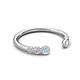 5 - Makena Aquamarine and Lab Grown Diamonds Open Wedding Band 