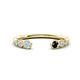 1 - Makena Aquamarine and Black Diamond Open Wedding Band 