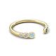 5 - Makena Aquamarine and Blue Diamond Open Wedding Band 