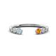 1 - Makena Aquamarine and Citrine Open Wedding Band 