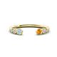 1 - Makena Aquamarine and Citrine Open Wedding Band 