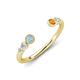 4 - Makena Aquamarine and Citrine Open Wedding Band 