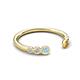 5 - Makena Aquamarine and Citrine Open Wedding Band 