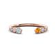 1 - Makena Aquamarine and Citrine Open Wedding Band 