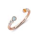 4 - Makena Aquamarine and Citrine Open Wedding Band 