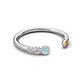 5 - Makena Aquamarine and Citrine Open Wedding Band 