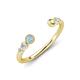 4 - Makena Aquamarine and Peridot Open Wedding Band 